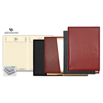 Agenda giorn.17x24 portafoglio in ginger rosso inglese quadrotta