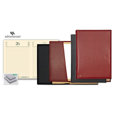 Agenda giorn.17x24 portafoglio in ginger rosso inglese quadrotta