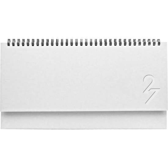 Agenda planning settimanale con copertina imbottita e grafica interna blu