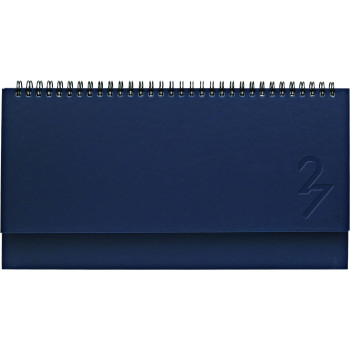 Agenda planning settimanale con copertina imbottita e grafica interna blu