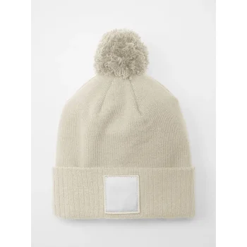 Appliqué Patch Pom Beanie
