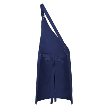 Asymmetrical Bib Apron with Pocket