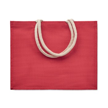 AURA - Borsa in iuta. Manici in cotone