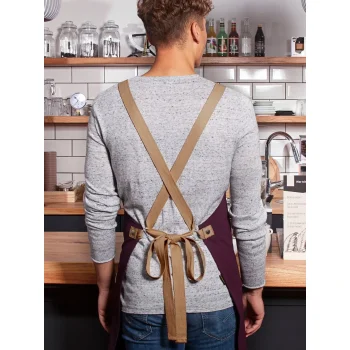 Bib Apron With Crossed Ribbons