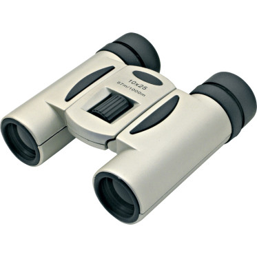 Binocolo ingrandimento 10x25 con astuccio in pelle nera