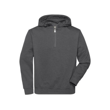 BIO WORK ½ZIP HOODY 70%OCS30%P