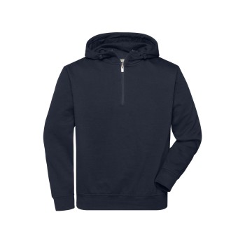 BIO WORK ½ZIP HOODY 70%OCS30%P