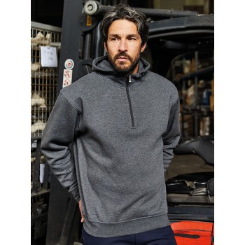 BIO WORK ½ZIP HOODY 70%OCS30%P