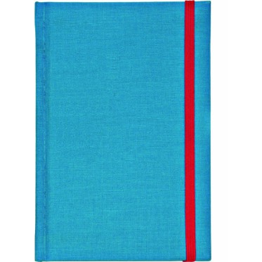 Blocco  appunti in cialux con elastico rosso. Astuccio di confezione Adriana Rossi.