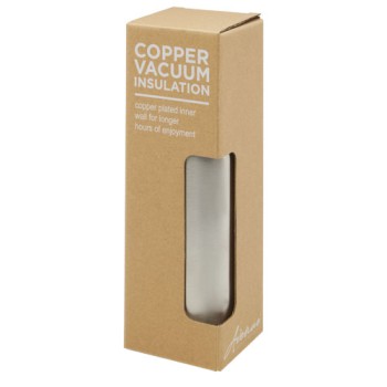 Borraccia termica in acciaio inossidabile da 500 ml con isolamento sottovuoto in rame, coperchio e cinturino in finta pelle L