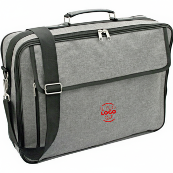 Borsa portacomputer in poliestere 600D con ampia tasca frontale