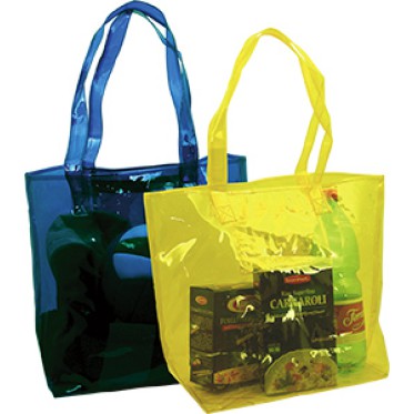 Borsa pvc gialla trasparente