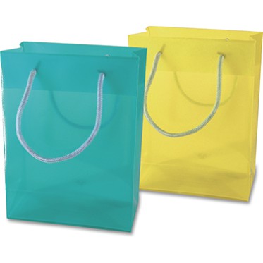 Borsa  shopping translucida in colore verde pratica ed elegante.