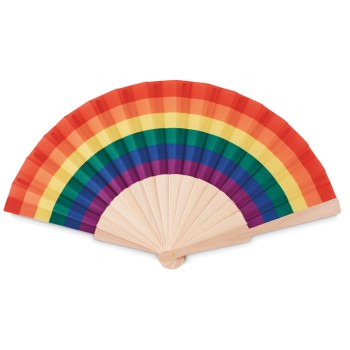 BOWFAN - Ventaglio in legno arcobaleno