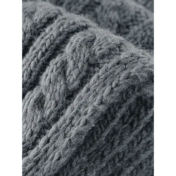 Cable Knit Melange Scarf