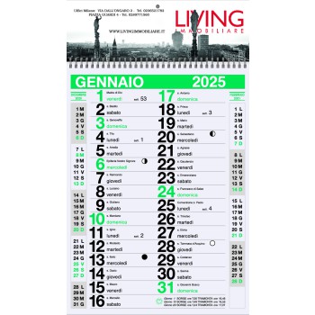 Calendario mensile 12 fogli