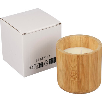 Candela in bambù con cera vegetale Eli