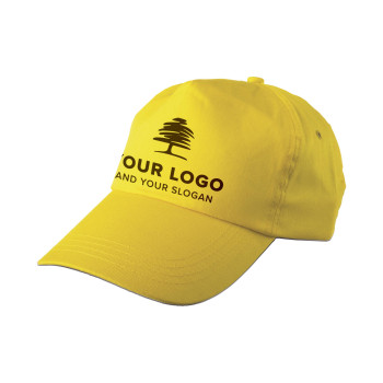 Cappellino 5 pannelli, in cotone Lisa