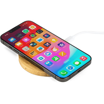 Caricabatterie wireless in bamboo Fernando