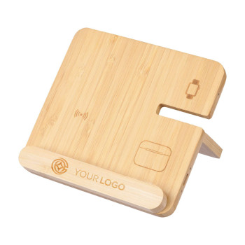 Caricatore wireless Tribu | Bambù riciclato | 3 in 1