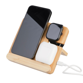 Caricatore wireless Tribu | Bambù riciclato | 3 in 1