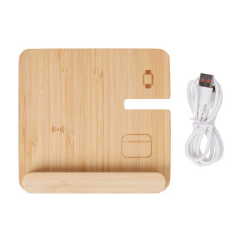 Caricatore wireless Tribu | Bambù riciclato | 3 in 1