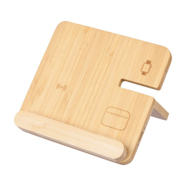 Caricatore wireless Tribu | Bambù riciclato | 3 in 1