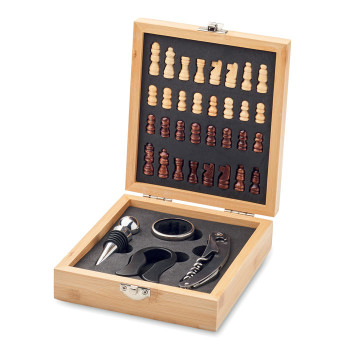 CHESSET - Set da vino con scacchiera
