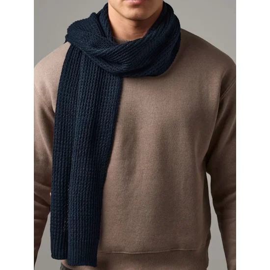 Classic Waffle Knit Scarf