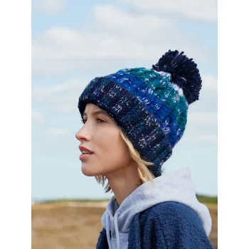 Corkscrew Pom Pom Beanie