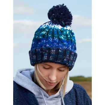 Corkscrew Pom Pom Beanie