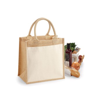 Cot Pocket Jute Midi Tote100%C