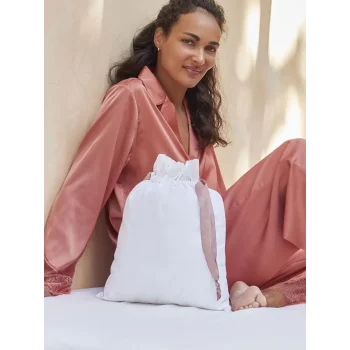 Cotton Gift Bag With Ribbon Drawstring