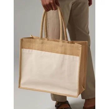 Cotton Pocket Natural Starched Jute Shopper