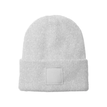 Deep Cuffed Tonal Patch Beanie 