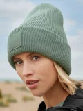 Deep Cuffed Tonal Patch Beanie 