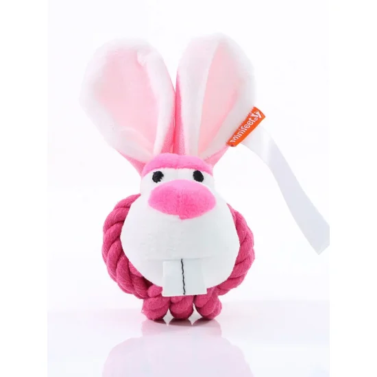 Dog toy knotted animal rabbit