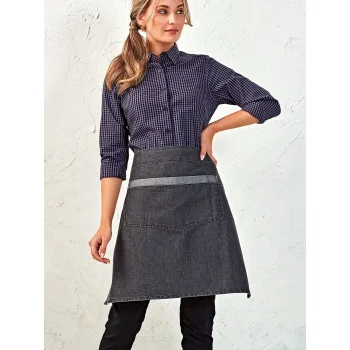 Domain Contrast Denim Waist Apron