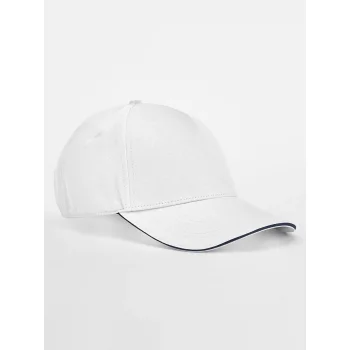 EarthAware® Classic Organic Cotton 5 Panel Cap -  Sandwich Peak