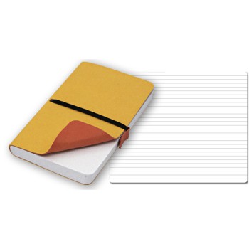 ELASTIC blocco 224 pg. con rigaggio ed elastico, in vivella bicolore. Astuccio di confezione.