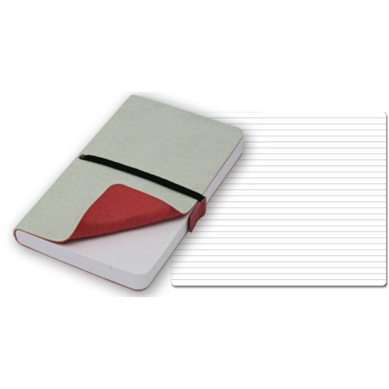 ELASTIC blocco 224 pg. con rigaggio, in vivella bicolore, con elastico. Astuccio di confezione.