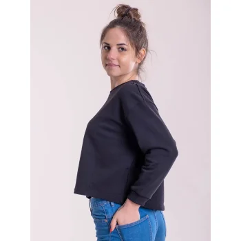 Felpa crop manica 3/4