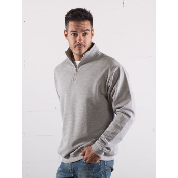 FELPA MEZZA ZIP 100% COTONE