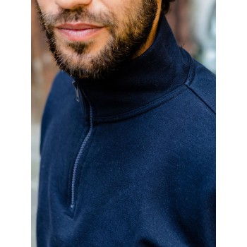 FELPA MEZZA ZIP 100% COTONE