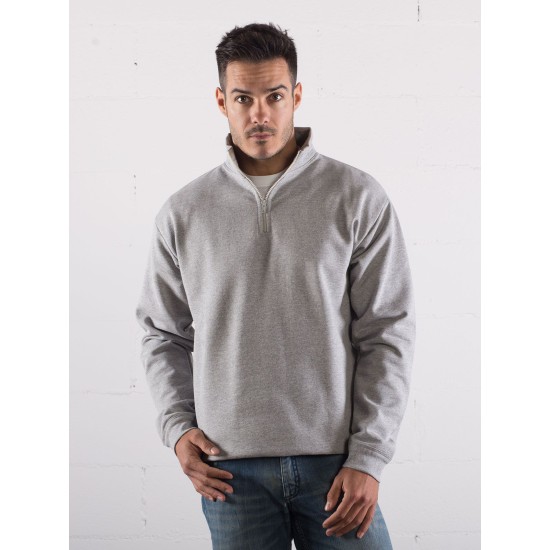 FELPA MEZZA ZIP 100% COTONE