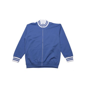 FELPA ZIP COSTINA CONTR.100%C