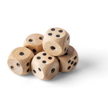 Gioco dei dadi in legno di faggio Celine