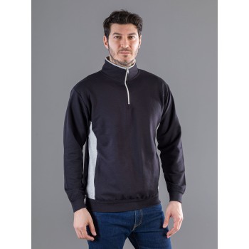 Half zip sweatshirt 100%C