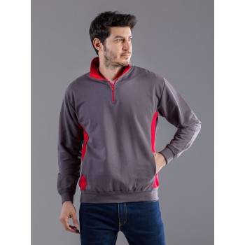 Half zip sweatshirt 100%C