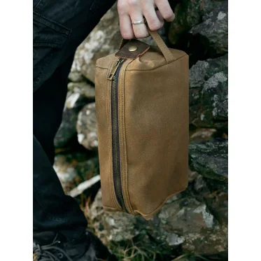 Heritage Waxed Canvas Wash Bag